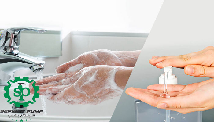 شستن دست با صابون یا الکل